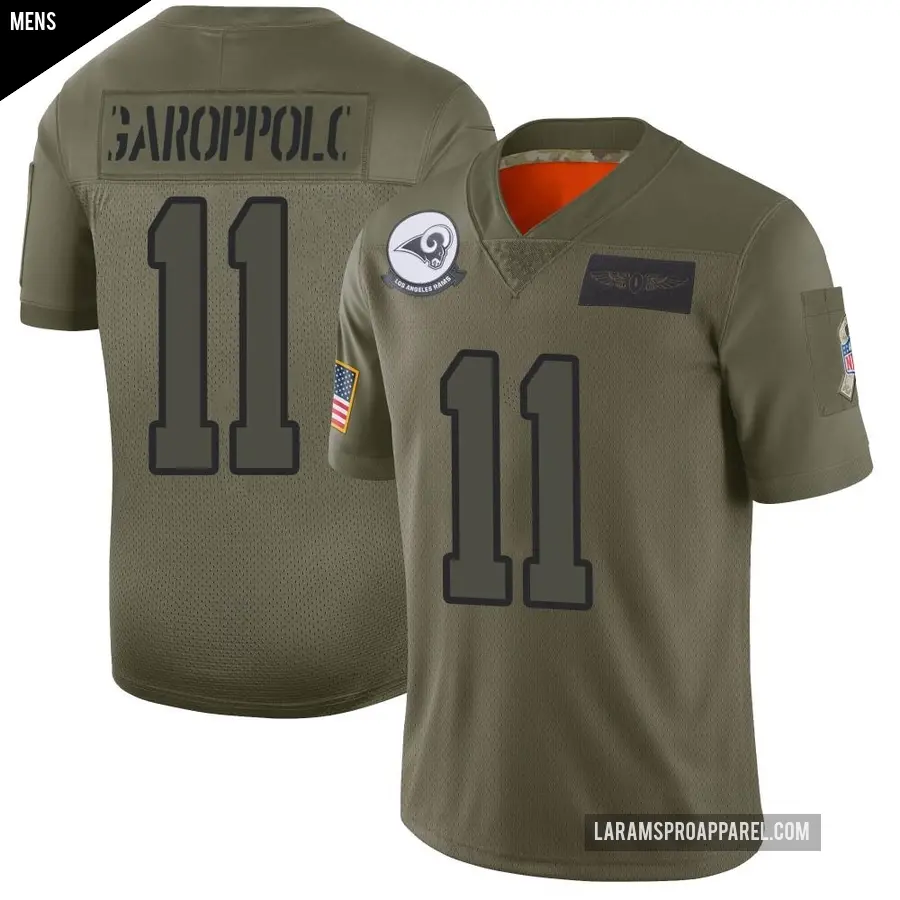 Men's Los Angeles Rams ＃11 Jimmy Garoppolo Camo Limited 2019 Salute to Service Jersey
