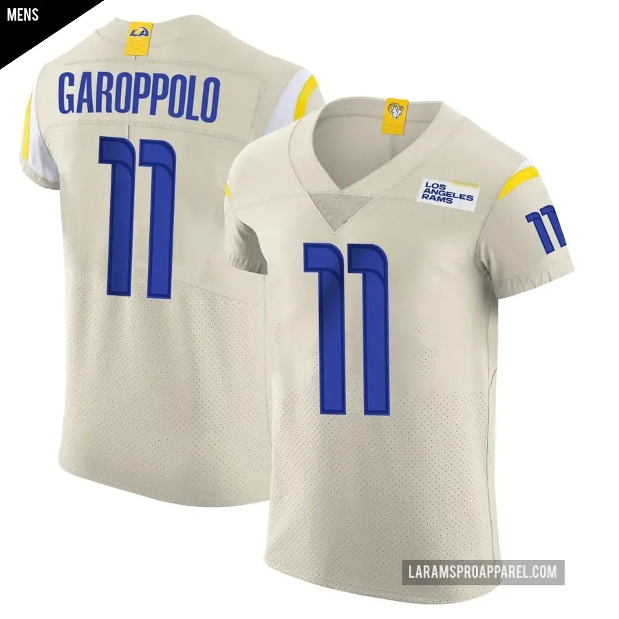 Men's Los Angeles Rams ＃11 Jimmy Garoppolo Elite Bone Vapor Jersey