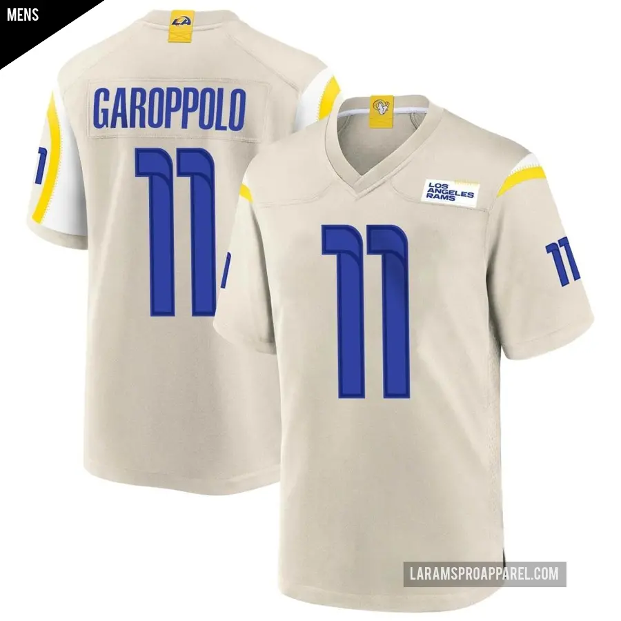 Men's Los Angeles Rams ＃11 Jimmy Garoppolo Game Bone Jersey