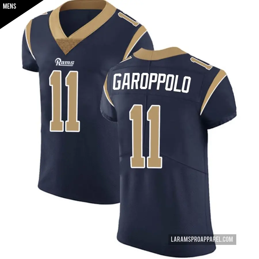 Men's Los Angeles Rams ＃11 Jimmy Garoppolo Navy Elite Team Color Vapor Untouchable Jersey