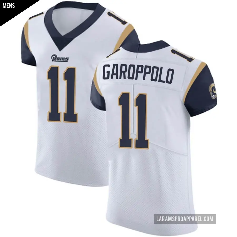Men's Los Angeles Rams ＃11 Jimmy Garoppolo White Elite Vapor Untouchable Jersey