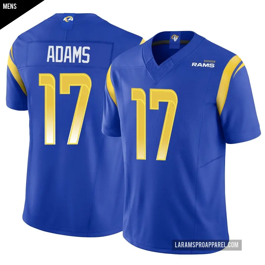 Men's Los Angeles Rams ＃17 Davante Adams Royal Limited Vapor F.U.S.E. Jersey