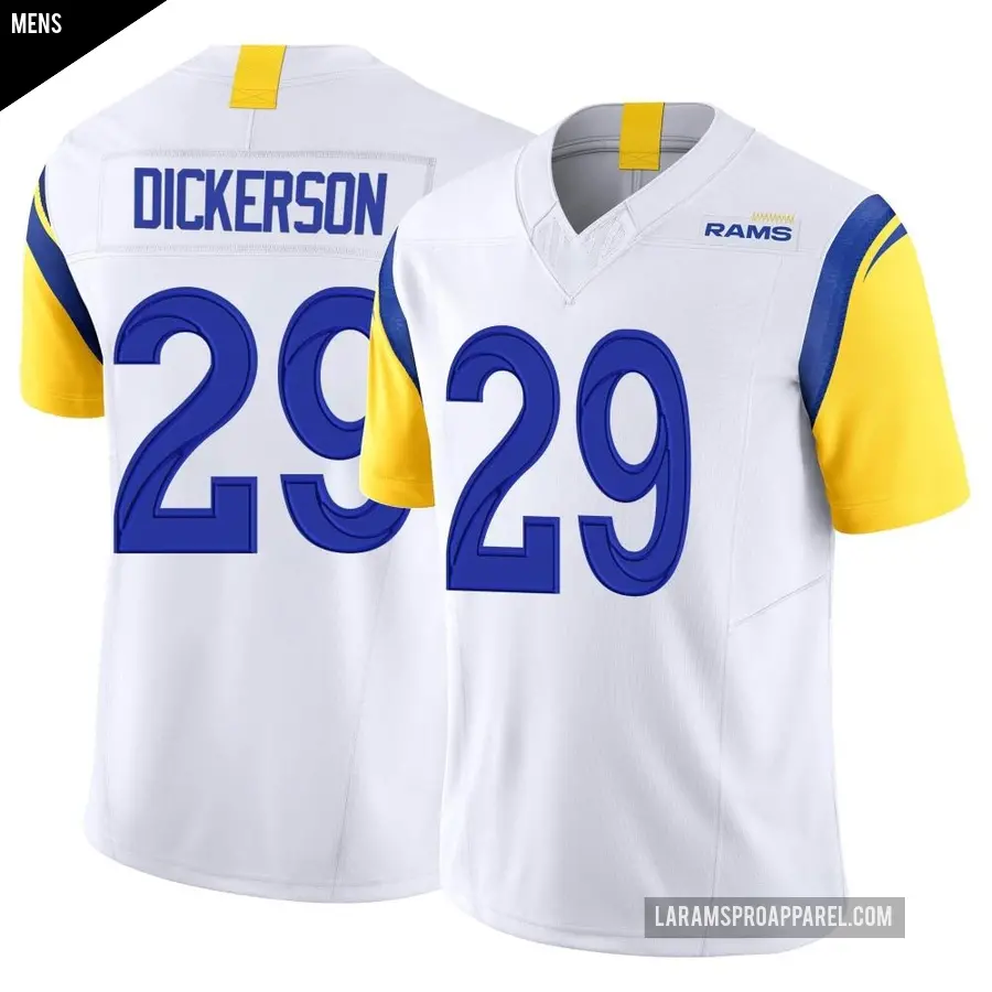 Men's Los Angeles Rams ＃29 Eric Dickerson White Limited Vapor F.U.S.E. Jersey