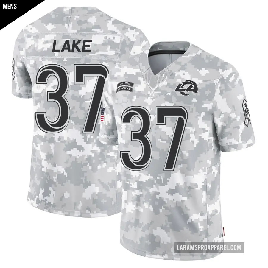 Men's Los Angeles Rams ＃37 Quentin Lake Arctic Camo Limited 2024 Salute to Service Jersey