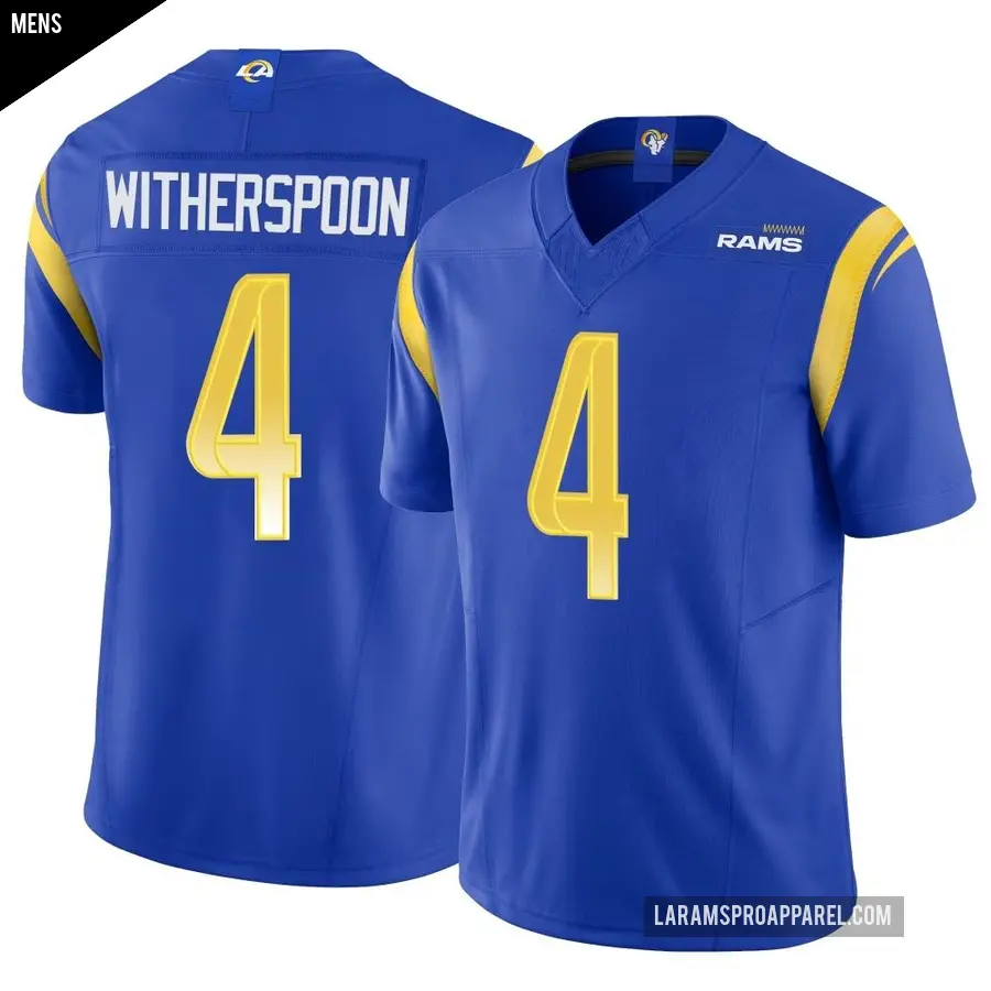 Men's Los Angeles Rams ＃4 Ahkello Witherspoon Royal Limited Vapor F.U.S.E. Jersey