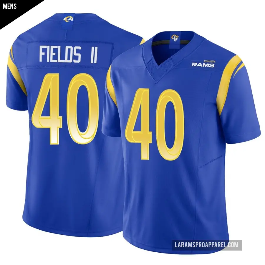 Men's Los Angeles Rams ＃40 Tony Fields II Royal Limited Vapor F.U.S.E. Jersey
