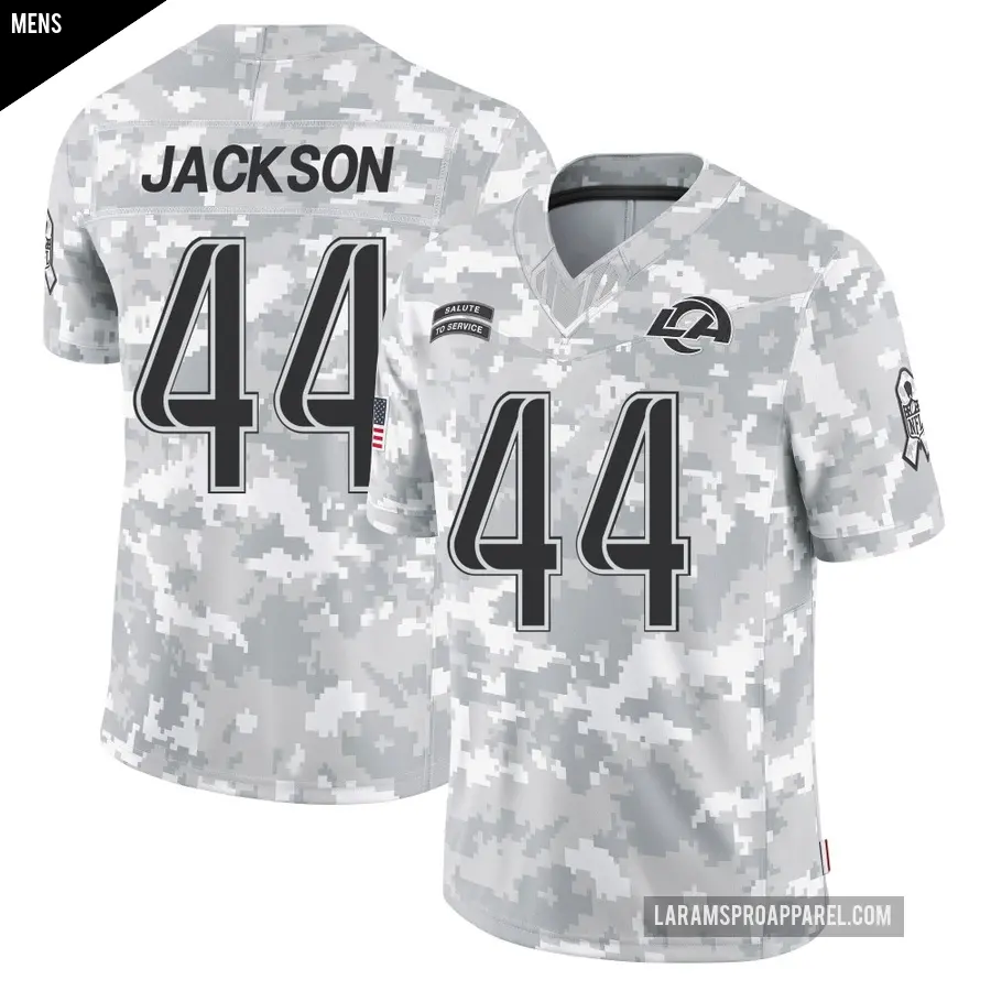 Men's Los Angeles Rams ＃44 Brennan Jackson Arctic Camo Limited 2024 Salute to Service Jersey