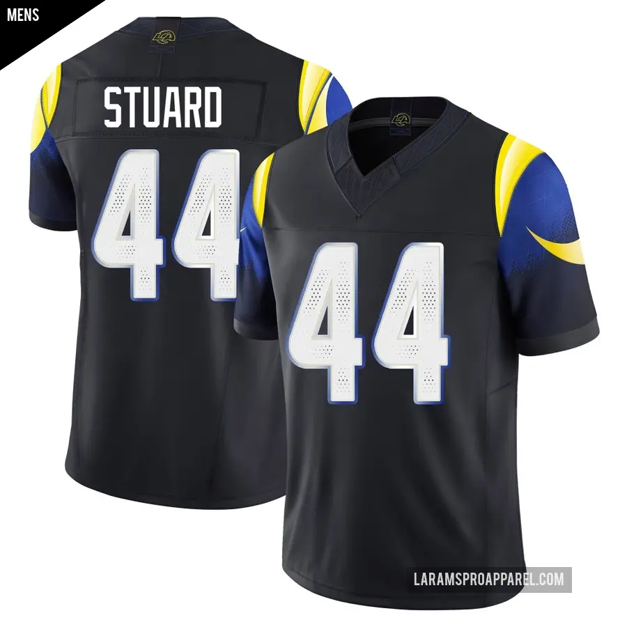 Men's Los Angeles Rams ＃44 Grant Stuard Blue Limited Midnight 2025 Rivalries Collection Jersey