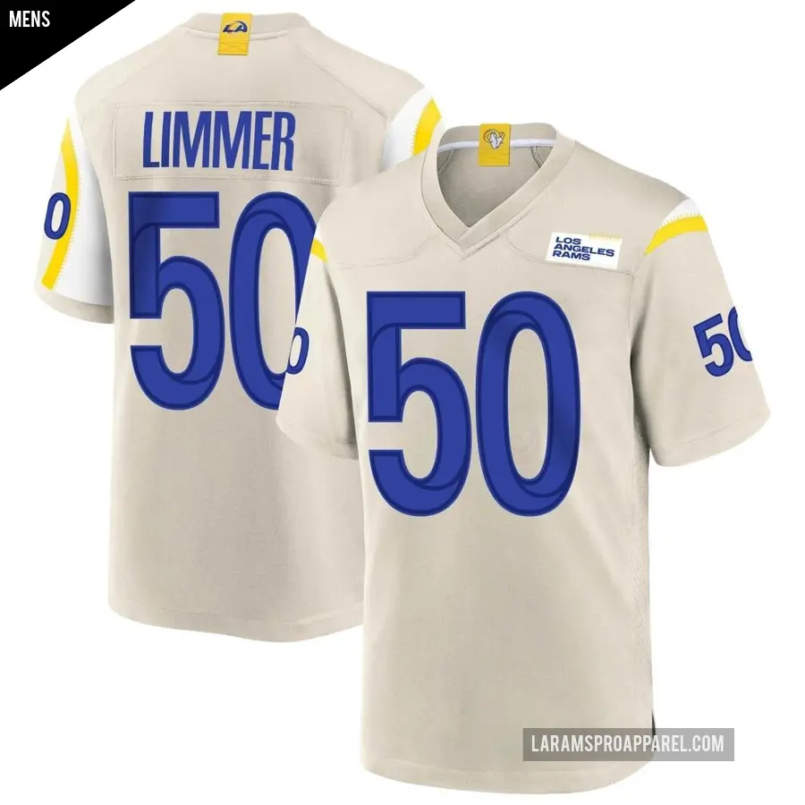 Men's Los Angeles Rams ＃50 Beaux Limmer Game Bone Jersey
