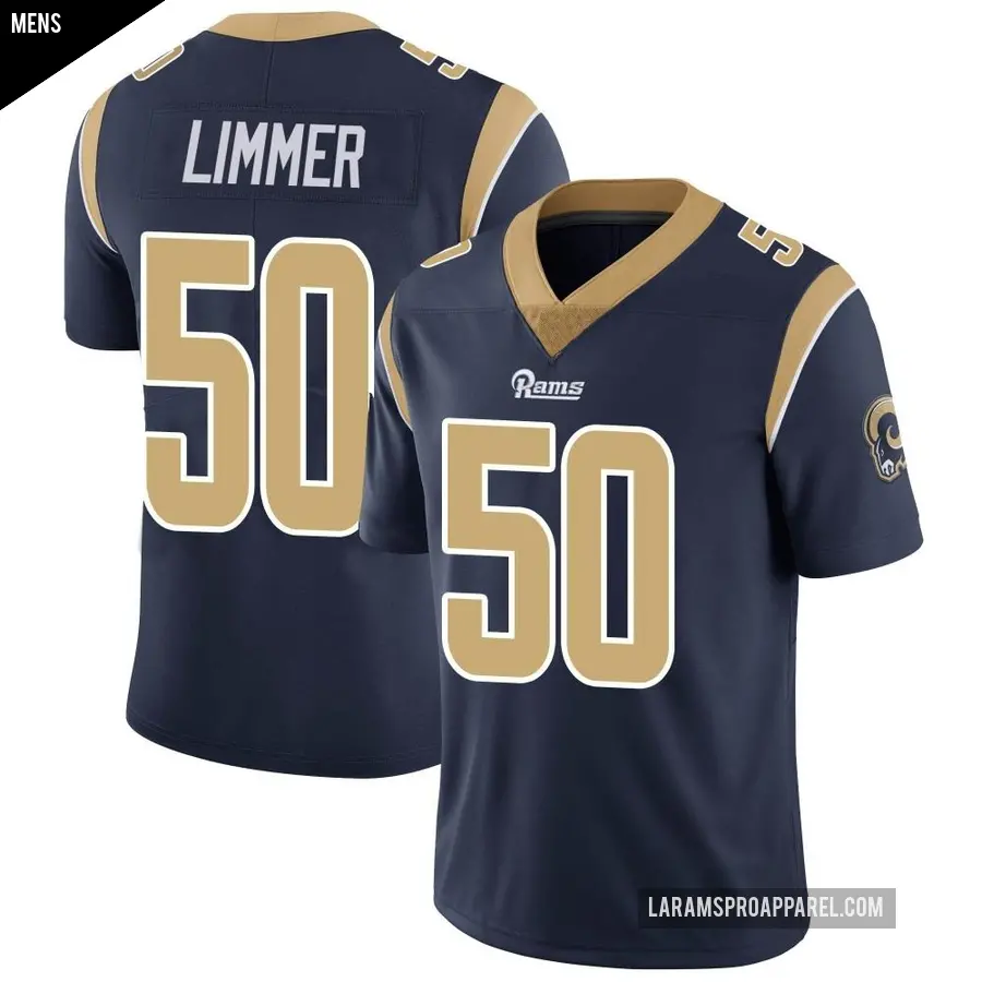 Men's Los Angeles Rams ＃50 Beaux Limmer Navy Limited Team Color Vapor Untouchable Jersey