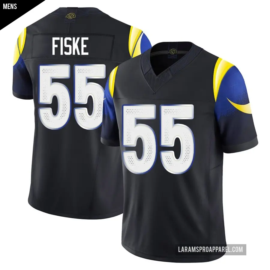 Men's Los Angeles Rams ＃55 Braden Fiske Blue Limited Midnight 2025 Rivalries Collection Jersey