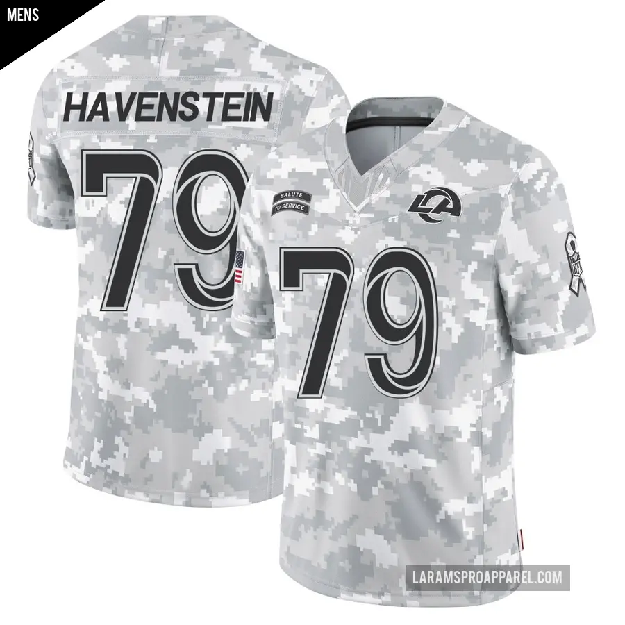 Men's Los Angeles Rams ＃79 Rob Havenstein Arctic Camo Limited 2024 Salute to Service Jersey