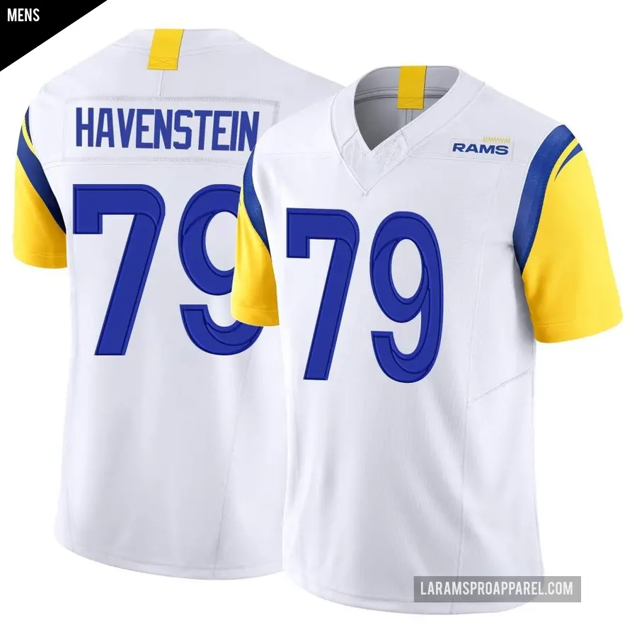 Men's Los Angeles Rams ＃79 Rob Havenstein White Limited Vapor F.U.S.E. Jersey
