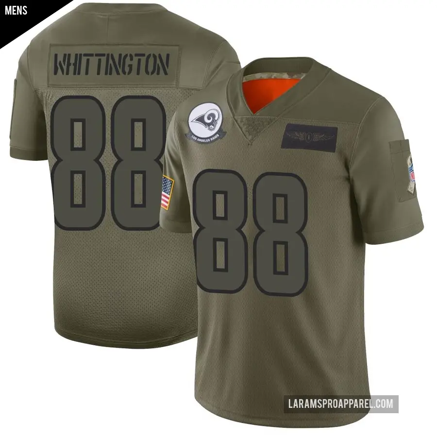 Men's Los Angeles Rams ＃88 Jordan Whittington Camo Limited 2019 Salute to Service Jersey