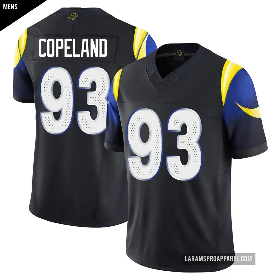 Men's Los Angeles Rams ＃93 Marquise Copeland Blue Limited Midnight 2025 Rivalries Collection Jersey