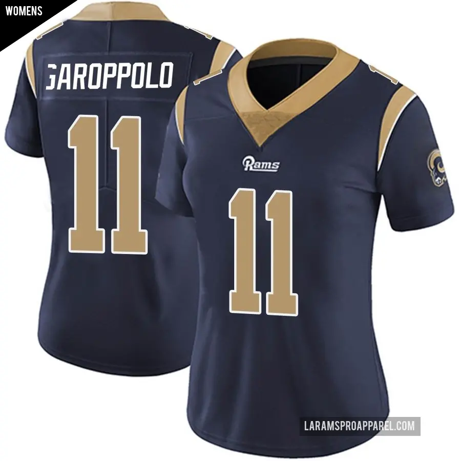 Women's Los Angeles Rams ＃11 Jimmy Garoppolo Navy Limited Team Color Vapor Untouchable Jersey