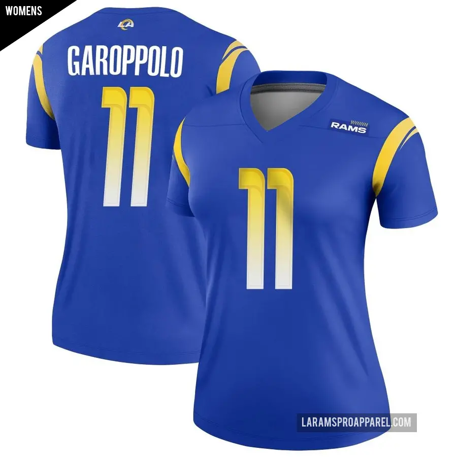 Women's Los Angeles Rams ＃11 Jimmy Garoppolo Royal Legend Jersey