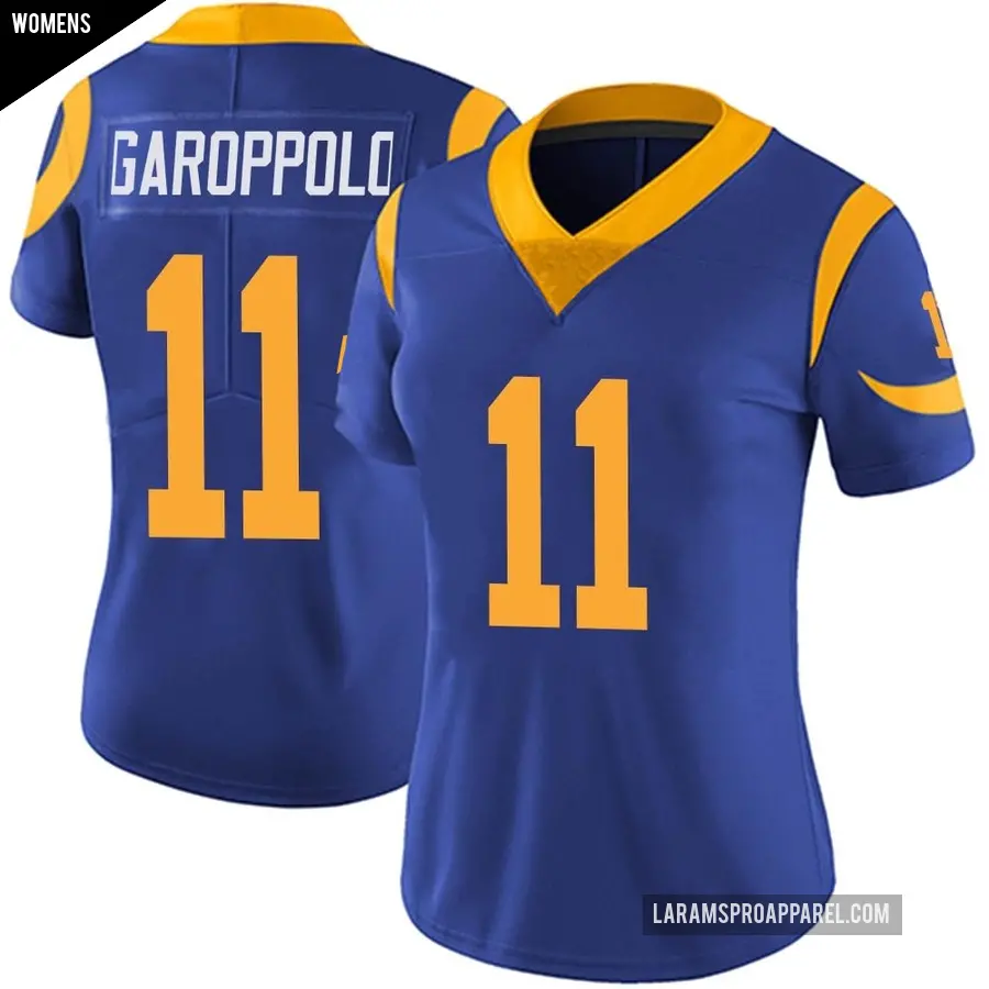Women's Los Angeles Rams ＃11 Jimmy Garoppolo Royal Limited Alternate Vapor Untouchable Jersey