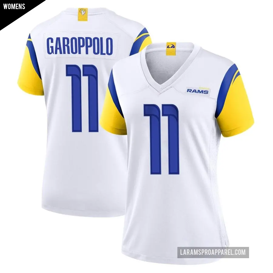 Women's Los Angeles Rams ＃11 Jimmy Garoppolo White Game Jersey