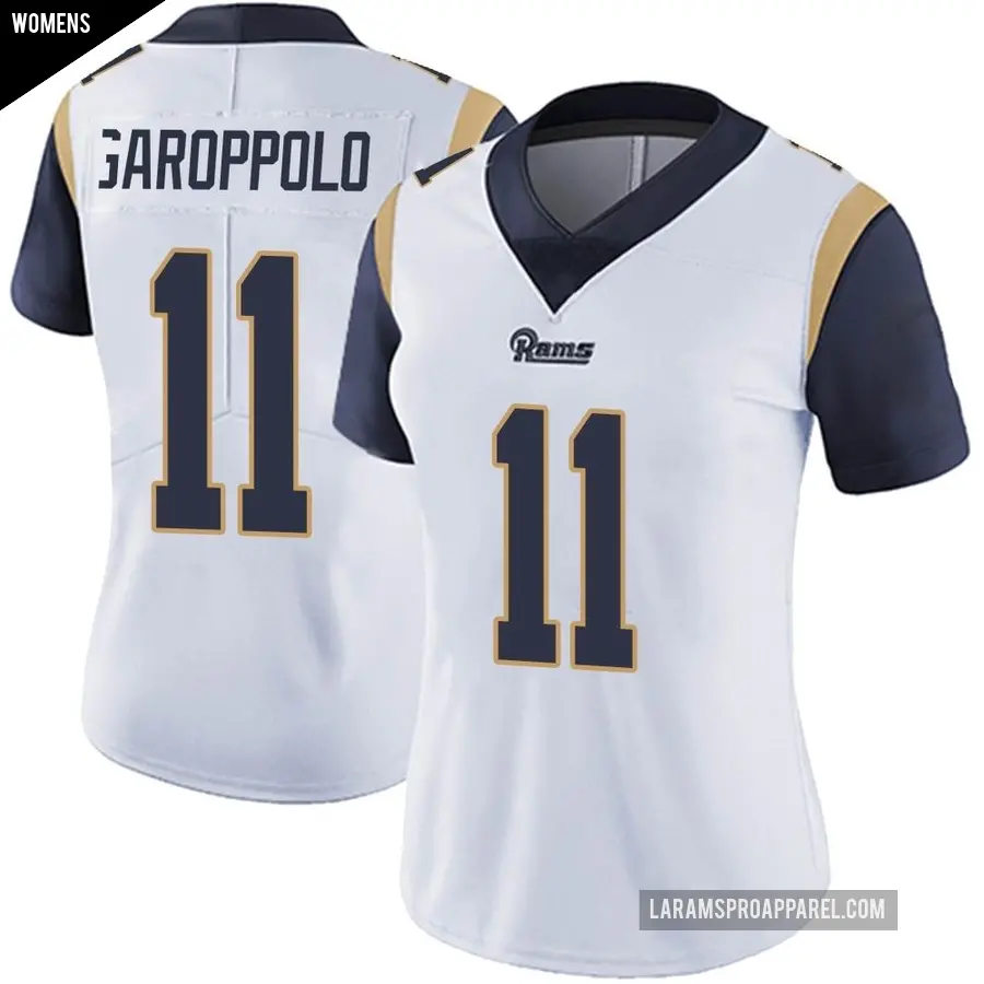 Women's Los Angeles Rams ＃11 Jimmy Garoppolo White Limited Vapor Untouchable Jersey
