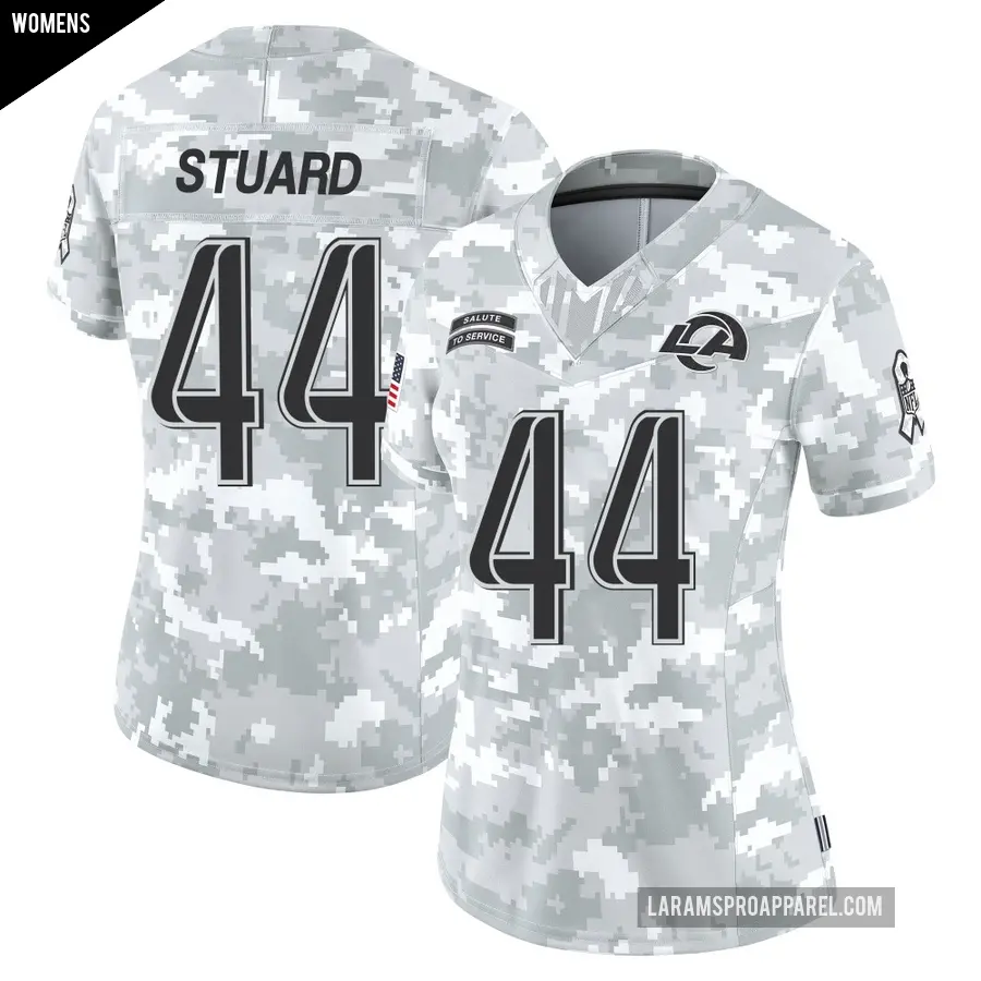 Women's Los Angeles Rams ＃44 Grant Stuard Arctic Camo Limited 2024 Salute to Service Jersey