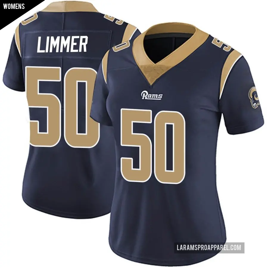 Women's Los Angeles Rams ＃50 Beaux Limmer Navy Limited Team Color Vapor Untouchable Jersey