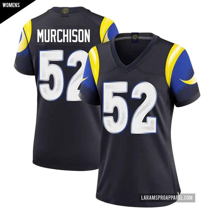 Women's Los Angeles Rams ＃52 Larrell Murchison Blue Limited Midnight 2025 Rivalries Collection Jersey