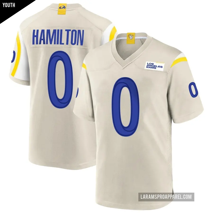 Youth Los Angeles Rams ＃0 Al'zillion Hamilton Game Bone Jersey