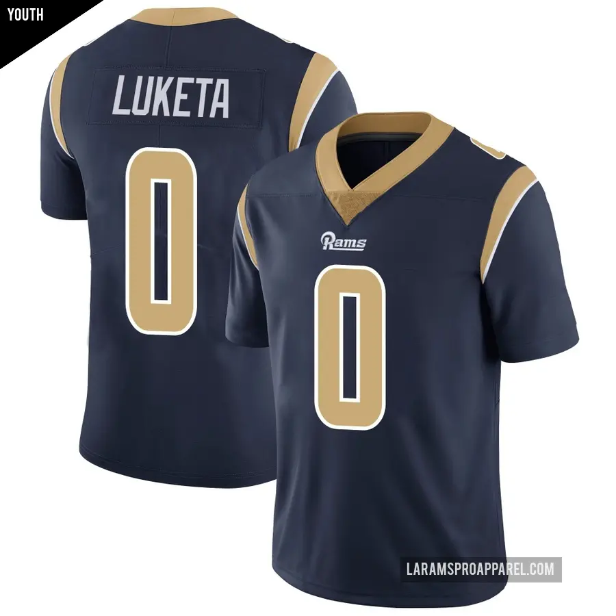 Youth Los Angeles Rams ＃0 Jesse Luketa Navy Limited Team Color Vapor Untouchable Jersey