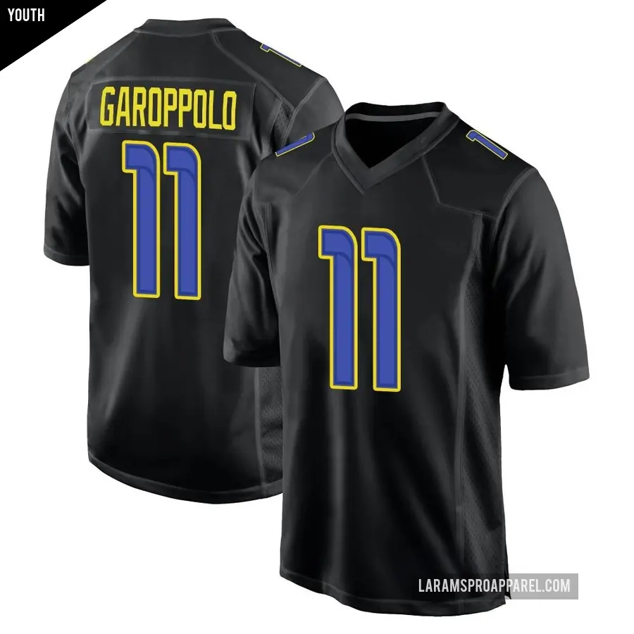 Youth Los Angeles Rams ＃11 Jimmy Garoppolo Black Game Fashion Jersey