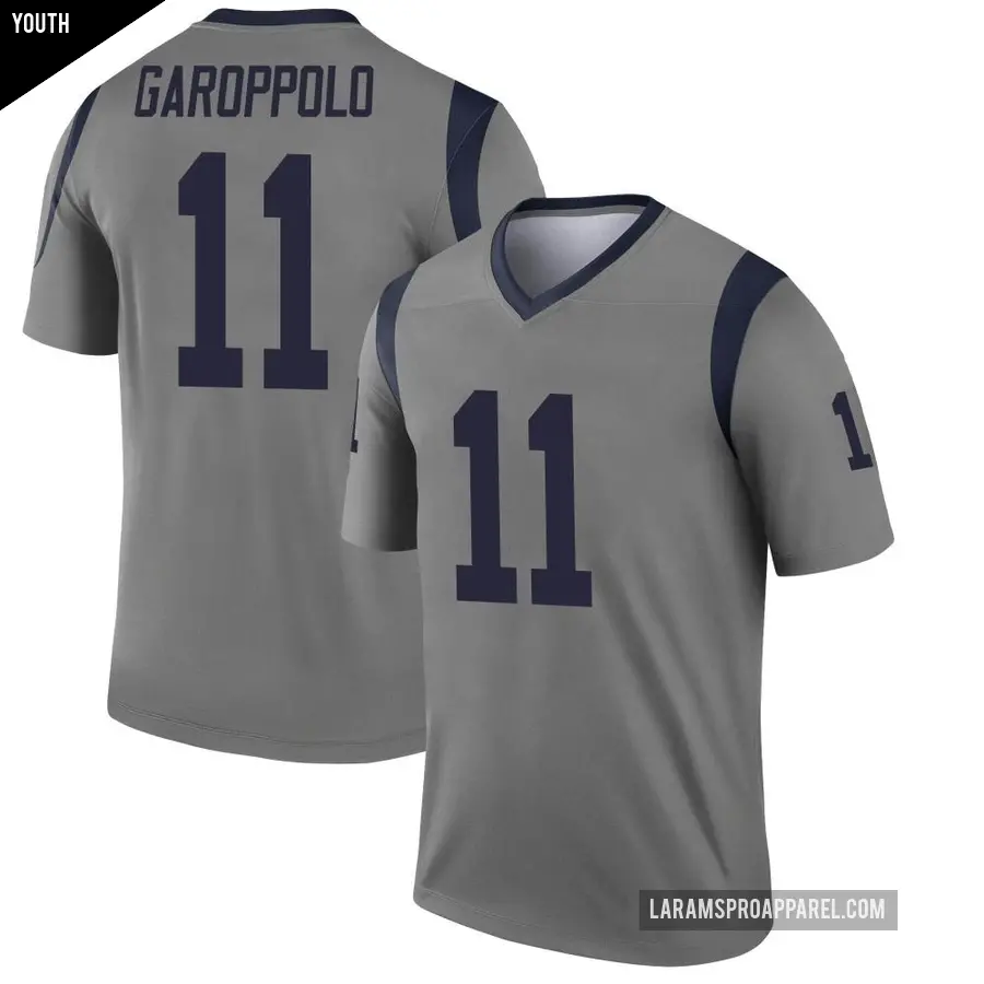 Youth Los Angeles Rams ＃11 Jimmy Garoppolo Gray Legend Inverted Jersey
