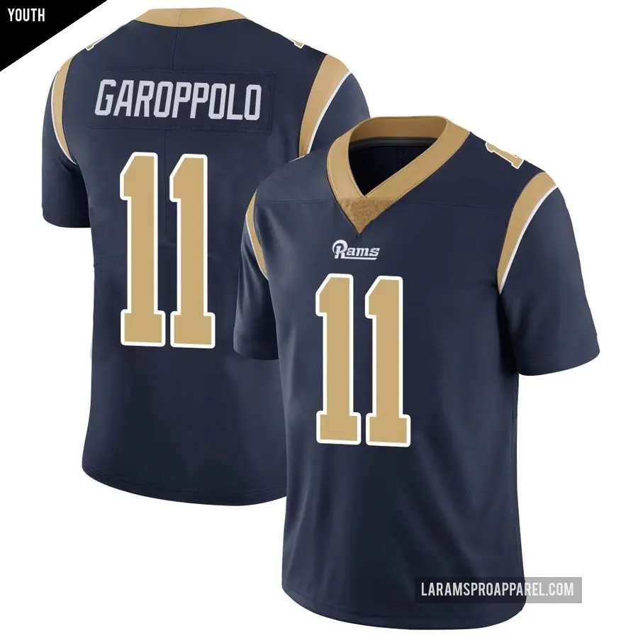 Youth Los Angeles Rams ＃11 Jimmy Garoppolo Navy Limited Team Color Vapor Untouchable Jersey