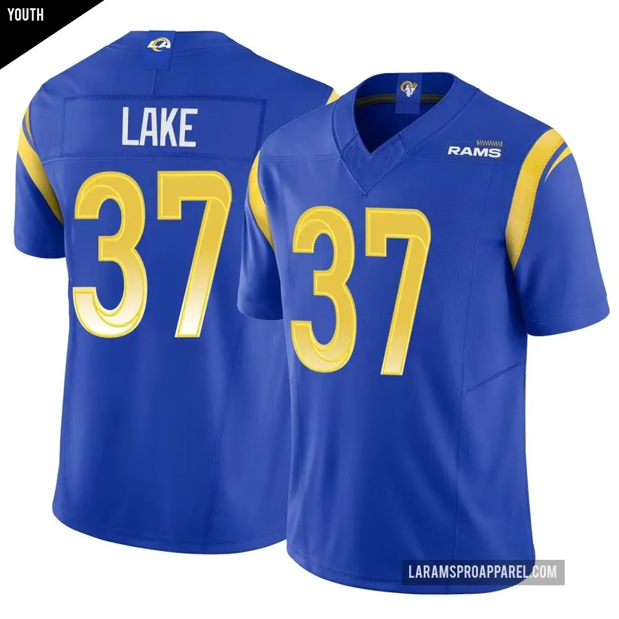 Youth Los Angeles Rams ＃37 Quentin Lake Royal Limited Vapor F.U.S.E. Jersey