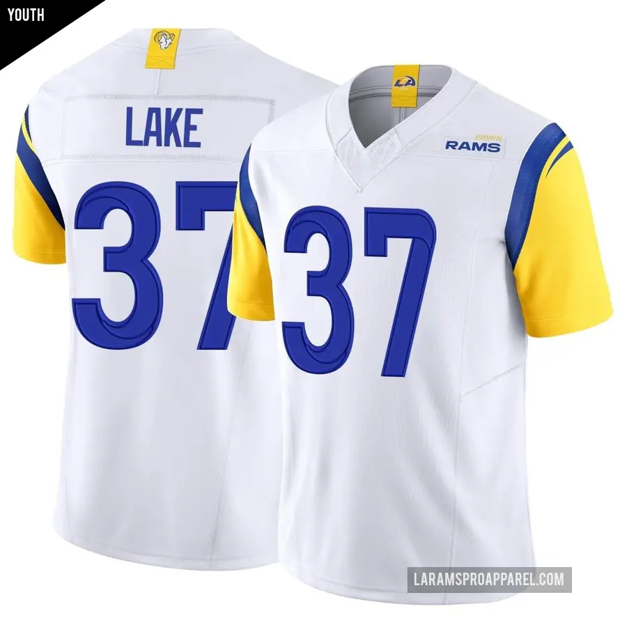 Youth Los Angeles Rams ＃37 Quentin Lake White Limited Vapor F.U.S.E. Jersey