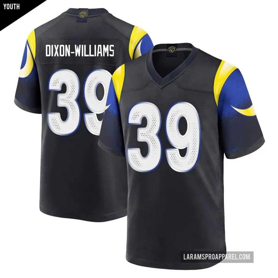 Youth Los Angeles Rams ＃39 Malik Dixon-Williams Blue Game Midnight 2025 Rivalries Collection Jersey