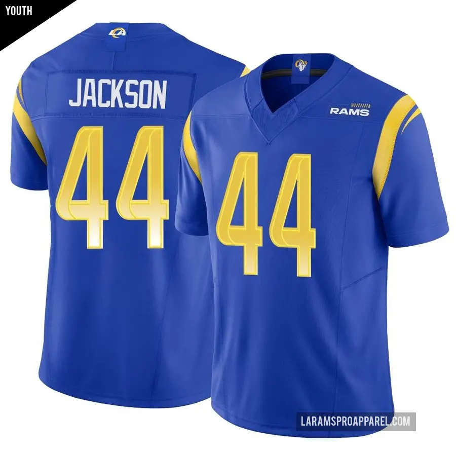 Youth Los Angeles Rams ＃44 Brennan Jackson Royal Limited Vapor F.U.S.E. Jersey