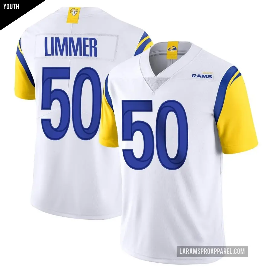 Youth Los Angeles Rams ＃50 Beaux Limmer White Limited Vapor Untouchable Jersey