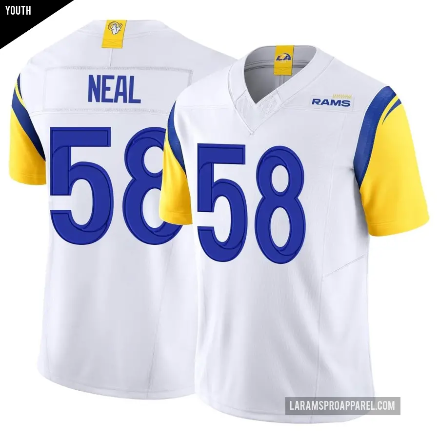 Youth Los Angeles Rams ＃58 Elias Neal White Limited Vapor F.U.S.E. Jersey