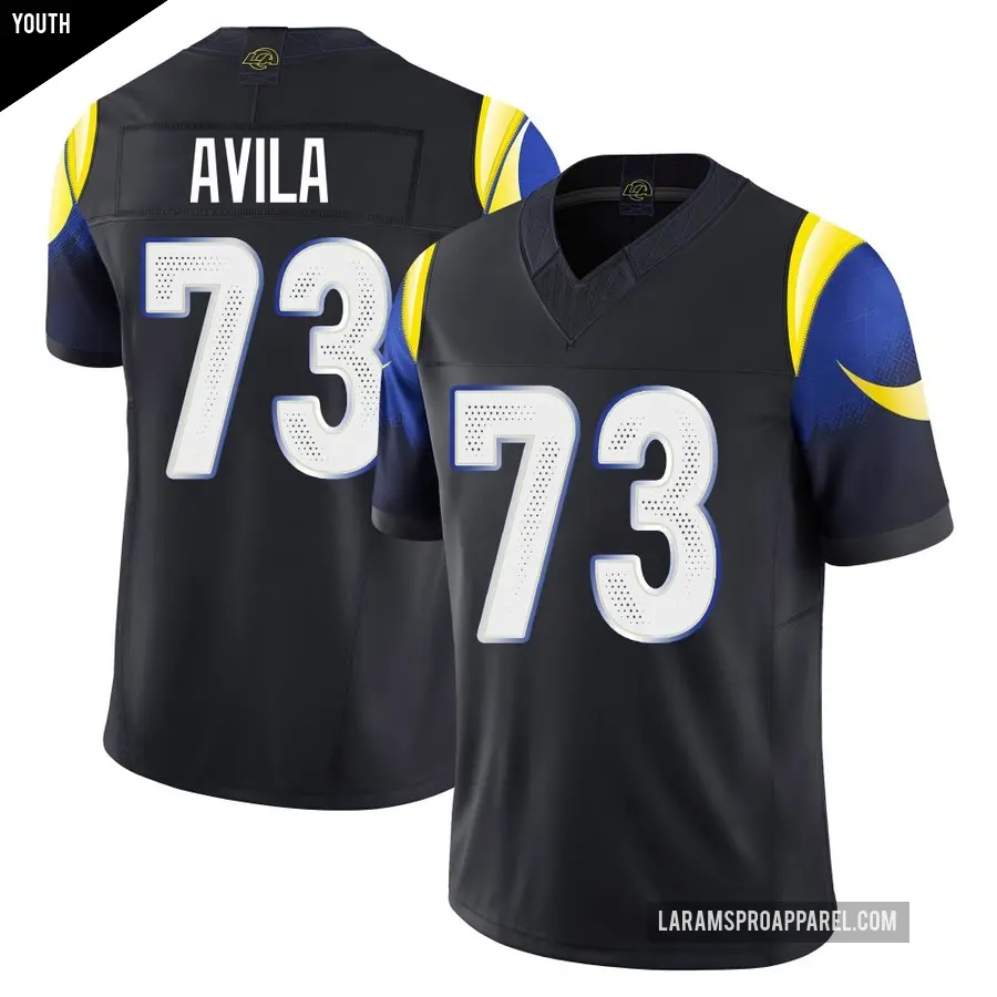 Youth Los Angeles Rams ＃73 Steve Avila Blue Limited Midnight 2025 Rivalries Collection Jersey