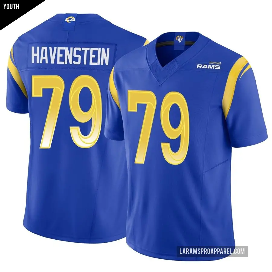 Youth Los Angeles Rams ＃79 Rob Havenstein Royal Limited Vapor F.U.S.E. Jersey
