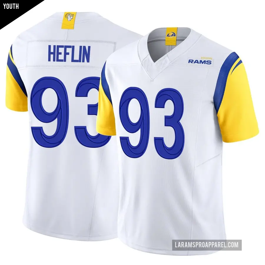Youth Los Angeles Rams ＃93 Jack Heflin White Limited Vapor F.U.S.E. Jersey