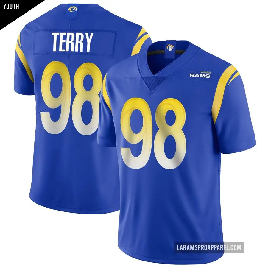Youth Los Angeles Rams ＃98 Da'Jon Terry Royal Limited Alternate Vapor Untouchable Jersey